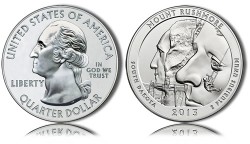 2013 Mount Rushmore Silver Coin