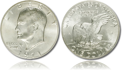 Silver Eisenhower Dollar