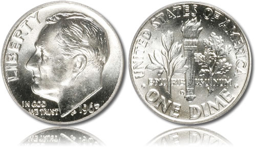 Silver Roosevelt Dime