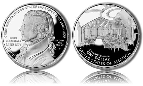 2005-P Proof John Marshall Silver Dollar Commemorative Coin