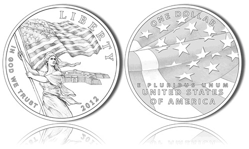 2012 Star Spangled Banner Silver Dollar Commemorative Coin Designs
