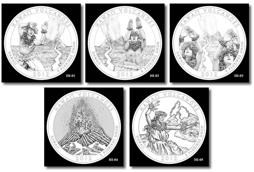 Hawaii Volcanoes Silver Bullion Coin Design Hawaii Volcanoes Silver Bullion Coin Design