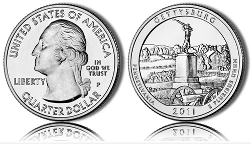 2011 Gettysburg America the Beautiful Coin