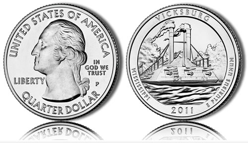 2011 Vicksburg America the Beautiful Coin